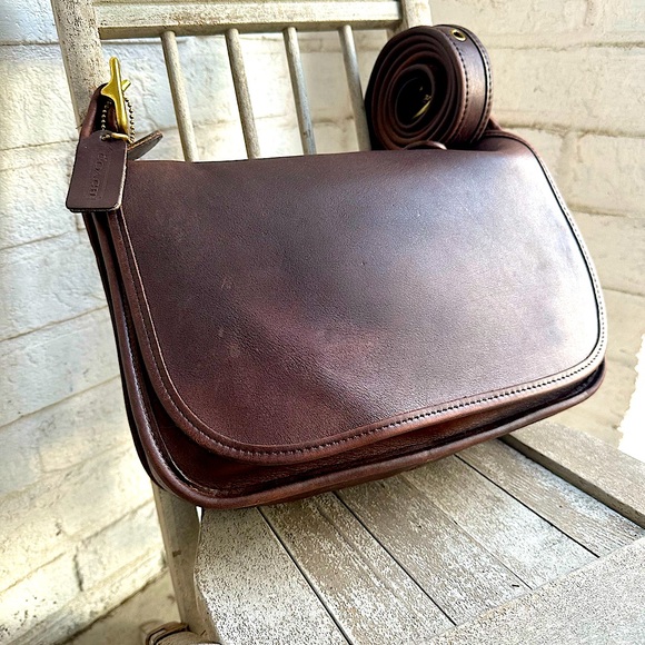 VINTAGE Coach 9951 Brown Leather Patricia's Legacy Flap Shoulder Bag - Picture 5 of 16